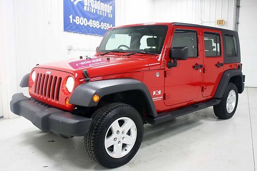 2009 jeep wrangler unlimited x right hand drive red 4x4