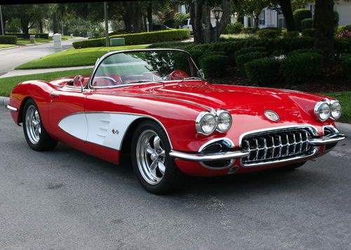 Fabulous high end build -1959  chevrolet corvette convertible replica - 3k mi