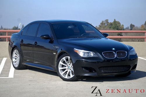 2007 bmw m5 500hp black sapphire smg active seats msrp $92k dealer serviced