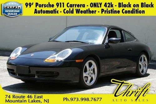 99 porsche 911 carrera - only 42k - automatic - cold weather pkg mint! warranty