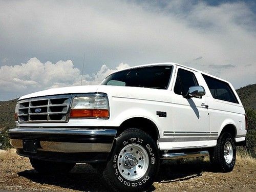 No reserve auction! 1994 bronco xlt 4wd ac az rust free suv! no reserve!