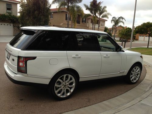 2013 range rover supercharged white on espresso/almond leather interior