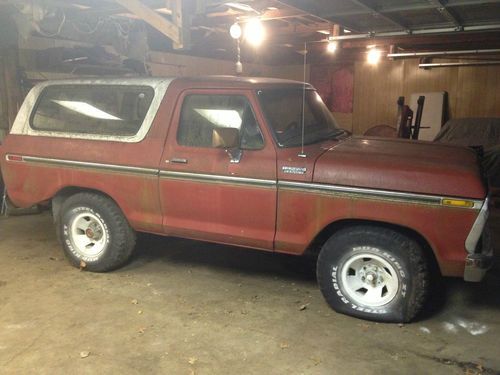 1978 ford bronco custom sport utility 2-door 2 wheel drive project