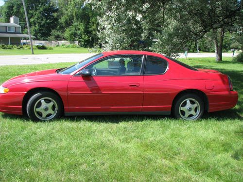 2004 chevrolet monte carlo red 2 door  coupe