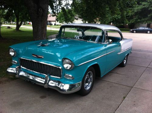 55 bel air  2 door coupe, 348 big block ,3 deuces, t-10, 4 speed