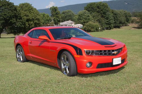 2010 chevrolet camaro 2dr cpe 2ss rs package, inferno orange metallic, 6 spd