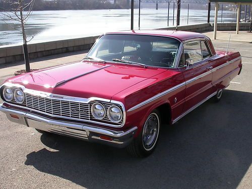 1964 chevy impala ss '409' hardtop red ony 1800 miles since complete body-off