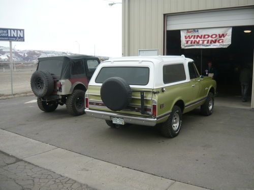 1971 chevrolet blazer cst restored to original olive green. 350c.i. 4 speed