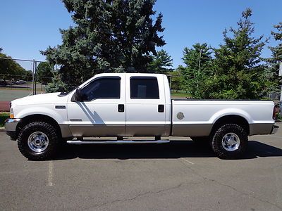 2003 ford f-250 super duty lariat diesel 8 ft bed crewcab 4x4 pickup no reserve