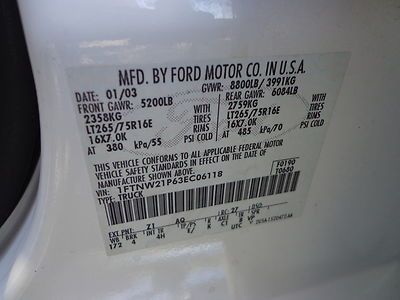 2003 FORD F-250 SUPER DUTY LARIAT DIESEL 8 FT BED CREWCAB 4X4 PICKUP NO RESERVE, image 15