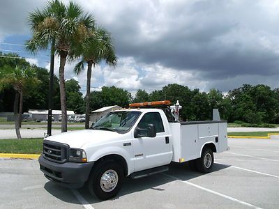 Ford f350 reg cab dually reading utility service work body crane turbo diesel