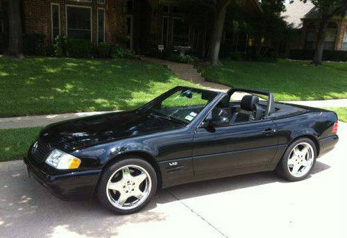 2000 black mercedes-benz sl600 base convertible soft &amp; hard tops 6.0l v12 sl 600