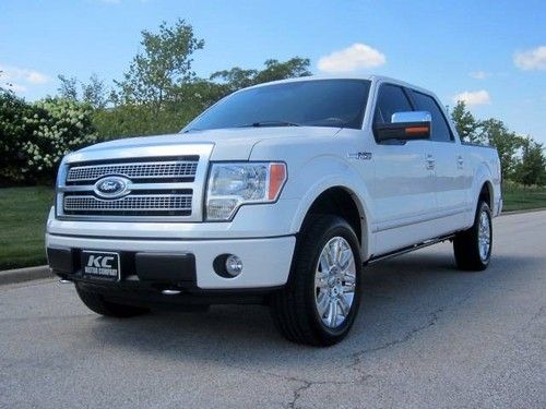Platinum crew cab 4x4 leather htd &amp; cooled pwr boards nav back up 1 owner