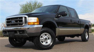 No reserve 2000 ford f250 7.3l diesel crew lariat 4x4 sb low miles - very clean