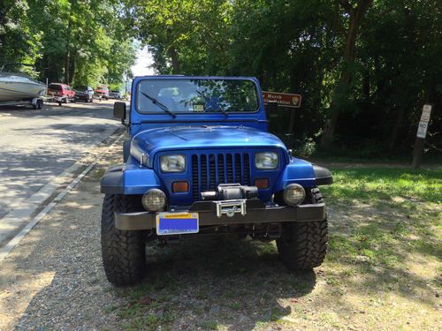 1995 jeep wrangler s blue 4wd