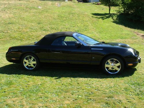 2003 ford thunderbird black on black on black convertible hardtp 2-door 3.9l v8