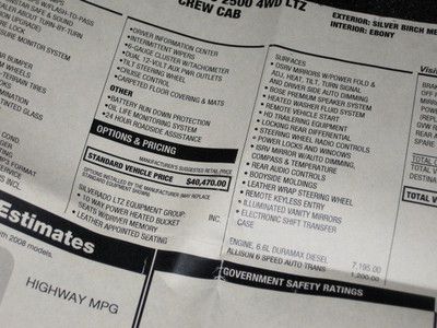 CREW CAB SHORT BED ( LTZ ) 1 OWNER! LOW MILES, US $36,900.00, image 59