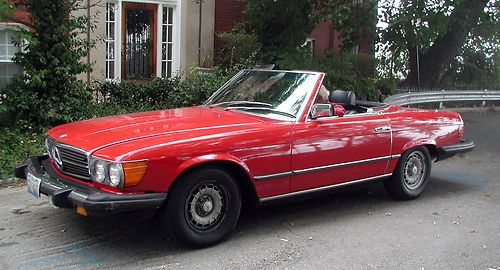 1984 mercedes benz 380 sl class convertible car - beautiful!