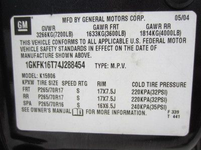 2004 GMC YUKON XL SLT AWD SUV LEATHER REAR DVD TOW PCKG ROOF CLEAN LOADED LQQK!!, US $8,900.00, image 100