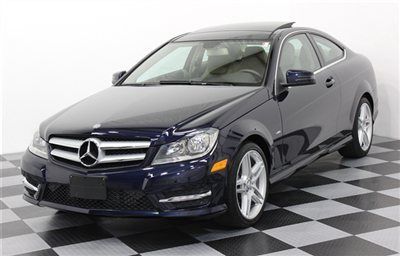 Coupe 2012 c250 amg sport pano navi c-class navigation low miles warranty blue