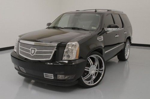 Custom escalade 26s asanti grille jl audio w7 subs dvd headrests!