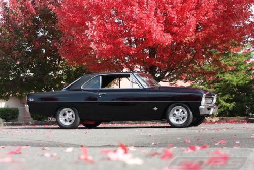 1966 Chevrolet Nova - Tuxedo Black - Roller Cam Aluminum Heads 383 Stroker!, image 2