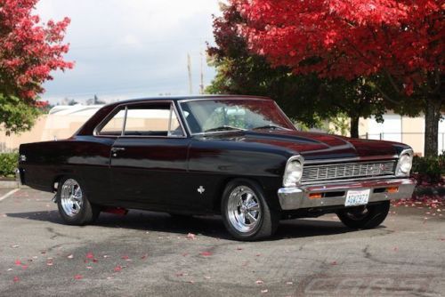 1966 Chevrolet Nova - Tuxedo Black - Roller Cam Aluminum Heads 383 Stroker!, image 10