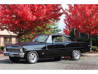 1966 Chevrolet Nova - Tuxedo Black - Roller Cam Aluminum Heads 383 Stroker!, image 13