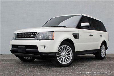 2010 land rover range rover sport hse white black nav like new! 09 11 12 sharp!