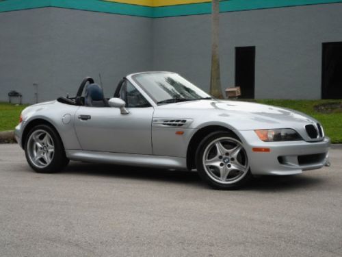 Z3 m convertible silver over blue and black leather must see