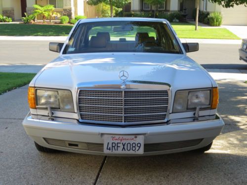 Mercedes benz 420 sel 1989 white tan low miles