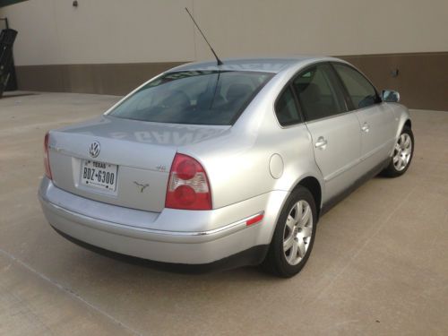 2003 vw passat glx v6 silver exterior &amp; black leather interior