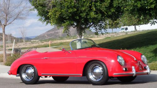 1957 porsche 356 vintage speedster red with tan interior disc brakes stunning!!!