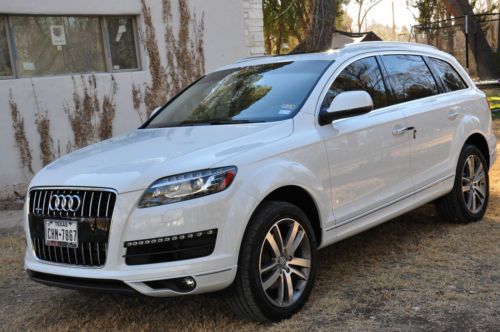 2013 audi q7 white/expresso 2,500 miles, navigation, el paso, tx