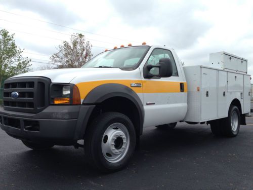 2005 FORD F-450 DRW REGULAR CAB UTILITY SERVICE BODY TRUCK! TURBO DIESEL DUALLY!, US $6,989.00, image 3