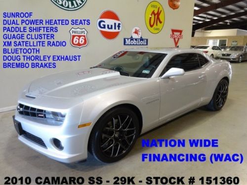 2010 camaro ss,remote start,sunroof,htd lth,exhaust,black whls,29k,we finance!!