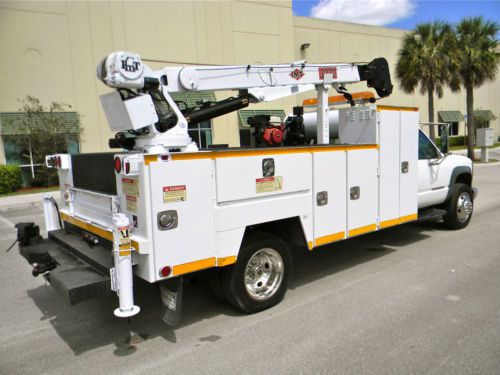 Gmc chevy 3500 hd diesel mechanics utility service imt hyd. 6000 lb crane truck
