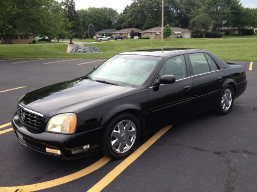 2003 cadillac deville dts sable black chrome rims almost mint condition loaded!