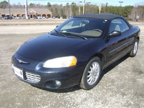 2002 chrysler sebring lxi convertible blue no reserve