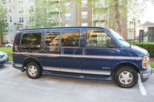 2001 chevy express 1500 conversion van recently set up for towing.