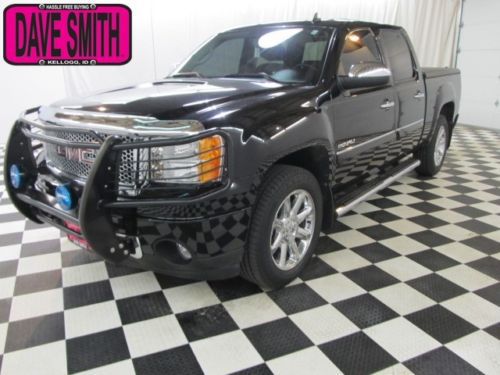 11 gmc sierra denali 4x4 crew cab heated leather seats sunroof dvd grille guard