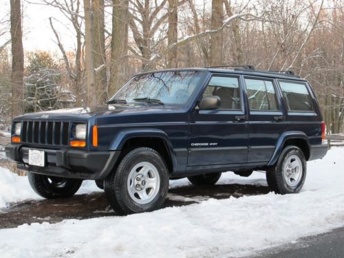 2001 jeep cherokee sport clear title low miles no reserve clean carfax report nr