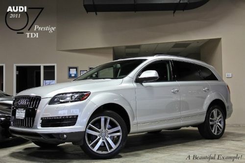 2011 audi q7 3.0l tdi prestige navigation $64k+msrp panoramic roof side assist