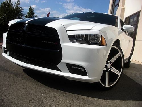 2013 dodge charger 3.6 liter 22&#034; wheels &amp; tires srt look 10&#034; stripe srt8 wing 13