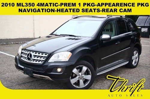 2010 ml350 4matic-premium 1 pkg-appearence pkg-navigation-heated seats-rear cam