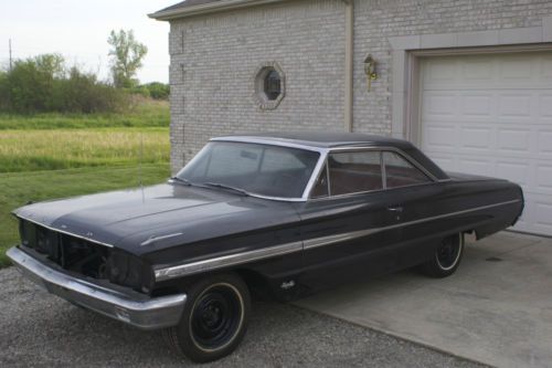 1964 ford galaxie 500 p-code 4 speed black on red south dakota car