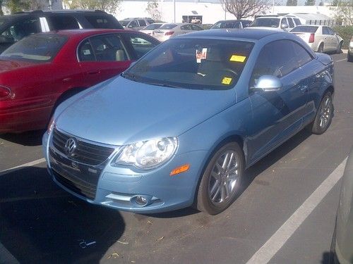 2008 volkswagen eos blue - 6spd fwd convertible bluetooth leather 1-owner