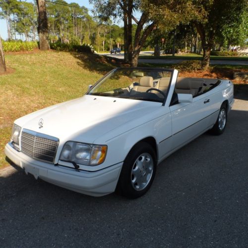 True classic! white beauty! 95 mercedes e320 convertible with low low miles!