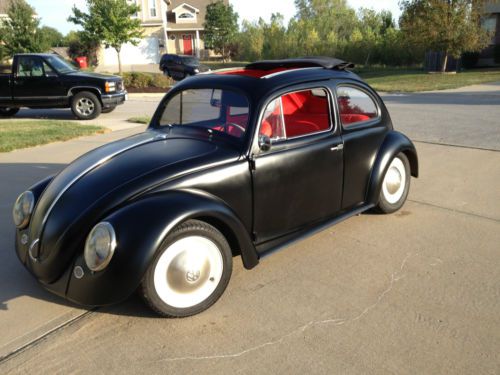 1955 vw bug, volkswagon oval back window, w-decklid