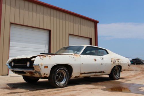 1971 ford torino cobra 351 cleveland auto bucket seat shaker hood